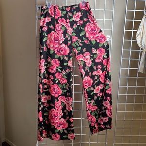 Wide legged flower pants size medium.